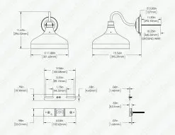 Indoor / Outdoor Wall Light - 11.7" Tall Bronze 12W Gooseneck Barn Light -Lighting Decoration Store wll41036 4kbk