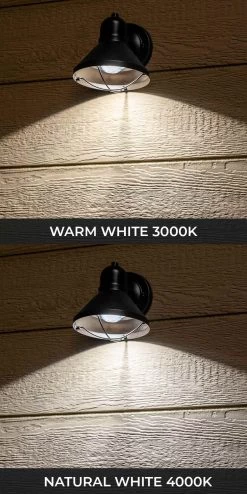 Indoor / Outdoor Wall Light - 7.3" Tall Black 9W Decorative LED Sconce -Lighting Decoration Store wll61018 xkbk on mounted