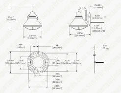 Indoor / Outdoor Wall Light - 10.6" Tall Bronze 9W LED Barn Light Sconce -Lighting Decoration Store wll61036 3kbn0 1