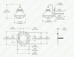 Indoor / Outdoor Wall Light - 10.6" Tall Black 9W LED Barn Light Sconce -Lighting Decoration Store wll61036 3kbn0