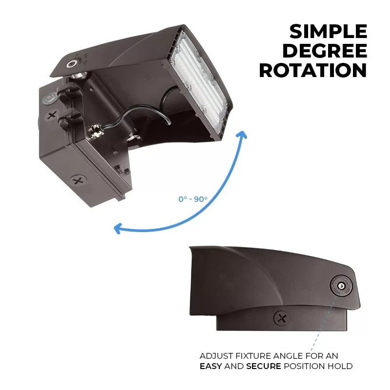 Adjustable Full Cutoff LED Wall Pack - 15W - Selectable CCT - Bypassable Photocell - 70W MH Equivalent - 3000K / 4000K / 5000K 4 Adjustable Full Cutoff LED Wall Pack - 15W - Selectable CCT - Bypassable Photocell - 70W MH Equivalent - 3000K / 4000K / 5000K - Image 4