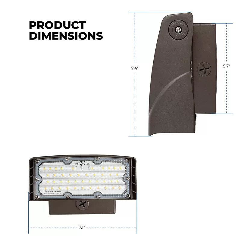 Adjustable Full Cutoff LED Wall Pack - 15W - Selectable CCT - Bypassable Photocell - 70W MH Equivalent - 3000K / 4000K / 5000K 2 Adjustable Full Cutoff LED Wall Pack - 15W - Selectable CCT - Bypassable Photocell - 70W MH Equivalent - 3000K / 4000K / 5000K - Image 2