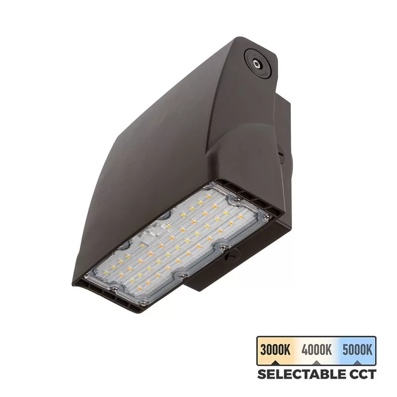 Adjustable Full Cutoff LED Wall Pack - 15W - Selectable CCT - Bypassable Photocell - 70W MH Equivalent - 3000K / 4000K / 5000K 1 Adjustable Full Cutoff LED Wall Pack - 15W - Selectable CCT - Bypassable Photocell - 70W MH Equivalent - 3000K / 4000K / 5000K