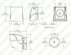 Adjustable Full Cutoff LED Wall Pack - 80W - Selectable CCT - Bypassable Photocell - 175W MH Equivalent - 3000K / 4000K / 5000K -Lighting Decoration Store wpa sw3b80w h8dbr35