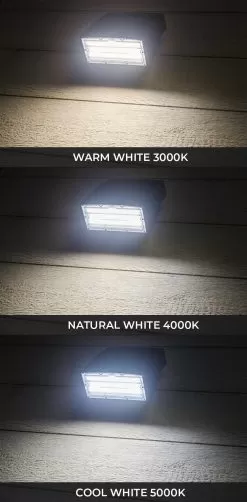 Adjustable Full Cutoff LED Wall Pack - 80W - Selectable CCT - Bypassable Photocell - 175W MH Equivalent - 3000K / 4000K / 5000K -Lighting Decoration Store wpa sw3b80w h8dbr35 cct close up on