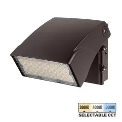 Adjustable Full Cutoff LED Wall Pack - 80W - Selectable CCT - Bypassable Photocell - 175W MH Equivalent - 3000K / 4000K / 5000K