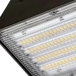 120W Adjustable Full Cutoff LED Wall Pack - 15600 Lumens - 400W MH Equivalent - 5000K/3000K -Lighting Decoration Store wpa xk120 w detail close up