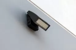 120W Adjustable Full Cutoff LED Wall Pack - 15600 Lumens - 400W MH Equivalent - 5000K/3000K -Lighting Decoration Store wpa xk120w close up installed