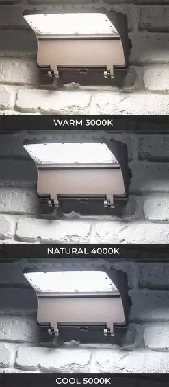 80W Selectable CCT LED Full Cutoff Wall Pack - 10,400 Lumens - 400W MH Equivalent - 3000K/4000K/5000K -Lighting Decoration Store wpfc r1 50kx ld on cct