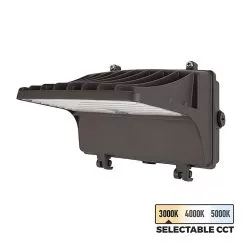 80W Selectable CCT LED Full Cutoff Wall Pack - 10,400 Lumens - 400W MH Equivalent - 3000K/4000K/5000K