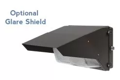 28W LED Wall Pack With Integrated Photocell - 2,800 Lumens - Glass Lens - 70W Metal Halide Equivalent - 5000K - Cool White With Photovoltaic Cell -Lighting Decoration Store wpg gs attached to wall pack optional photocell