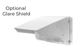 40W LED Wall Pack - 175W Metal Halide Equivalent - White - Glass Lens - 4000 Lumens - 5000K - Cool White With White Finish 12 40W LED Wall Pack - 175W Metal Halide Equivalent - White - Glass Lens - 4000 Lumens - 5000K - Cool White With White Finish -Lighting Decoration Store wpg gs white attached to wall pack optional0