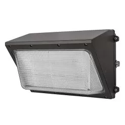 28W LED Wall Pack With Integrated Photocell - 2,800 Lumens - Glass Lens - 70W Metal Halide Equivalent - 5000K - Cool White With Photovoltaic Cell
