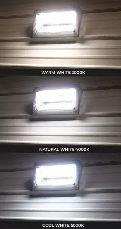 LED Wall Pack With Selectable CCT And Wattage - Durable Glass Lens - 13,500 Lumens - 60W / 80W / 100W - 3000K / 4000K / 5000K -Lighting Decoration Store wpgl2 50k100 hpc on cct