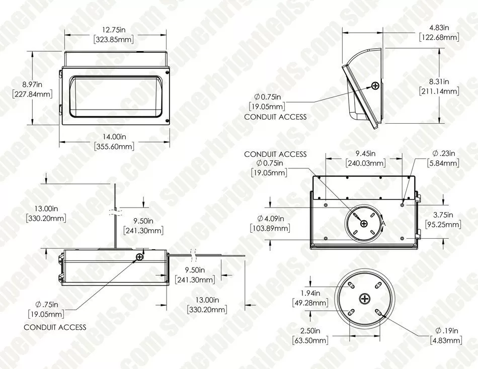 LED Wall Pack With Selectable CCT And Wattage - Durable Glass Lens - 16,200 Lumens - 72W / 96W / 120W - 3000K / 4000K / 5000K 9 LED Wall Pack With Selectable CCT And Wattage - Durable Glass Lens - 16,200 Lumens - 72W / 96W / 120W - 3000K / 4000K / 5000K - Image 9