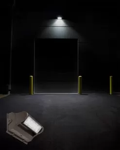 40W Rotatable LED Wall Pack - Bypassable Photocell - 5800 Lumens - 175W MH Equivalent - 4000K / 5000K 18 40W Rotatable LED Wall Pack - Bypassable Photocell - 5800 Lumens - 175W MH Equivalent - 4000K / 5000K -Lighting Decoration Store wpr2 50k40 hst1 brp shown over shop garage 20