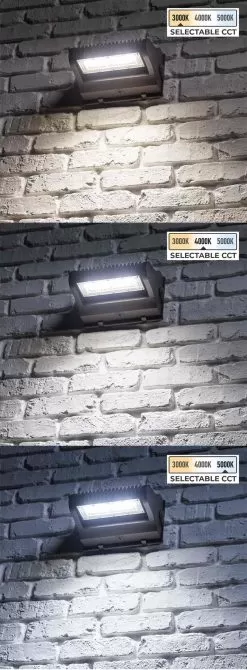 25W Selectable CCT Rotatable LED Wall Pack - Bypassable Photocell - 3375 Lumens - 100W MH Equivalent - 3000K/4000K/5000K - WPRCCT-SW3B25-HST1-BRP -Lighting Decoration Store wprcct sw3b25 hst1 brp installed on cct