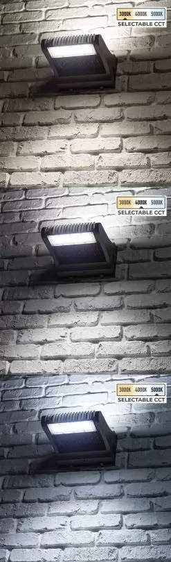 60W Selectable CCT Rotatable LED Wall Pack - Integrated Photocell - 8400 Lumens - 320W MH Equivalent - 3000K/4000K/5000K - WPRCCT-SW3B60-WST1-BRP -Lighting Decoration Store wprcct sw3b60 wst1 brp installed on cct