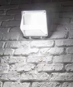 60W LED Small Wall Pack With Bypassable Photocell - 7,500 Lumens - 250W MH Equivalent - 4000K/5000K 20 60W LED Small Wall Pack With Bypassable Photocell - 7,500 Lumens - 250W MH Equivalent - 4000K/5000K -Lighting Decoration Store wps 40k60 lbr close up on