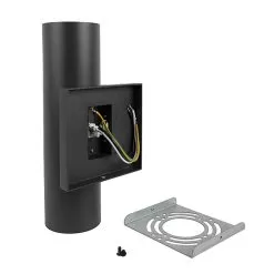 Up / Down Wall Sconce - 11" Black Round Cylinder LED Wall Light - 1400 Lumens - 3000K -Lighting Decoration Store wsr 30k20 udbl back