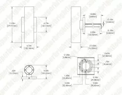 Up / Down Wall Sconce - 11" Bronze Round Cylinder LED Wall Light - 1400 Lumens - 3000K -Lighting Decoration Store wsr 30k20 udbl0 1