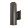 Up / Down Wall Sconce - 11" Bronze Round Cylinder LED Wall Light - 1400 Lumens - 3000K