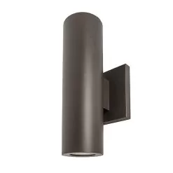 Up / Down Wall Sconce - 11" Bronze Round Cylinder LED Wall Light - 1400 Lumens - 3000K