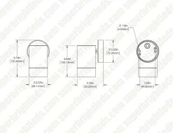 4" Brass Up Or Down Sconce - 12V LED Ready Landscape Fixture Only 12 4" Brass Up Or Down Sconce - 12V LED Ready Landscape Fixture Only -Lighting Decoration Store wsr lrr dims 7