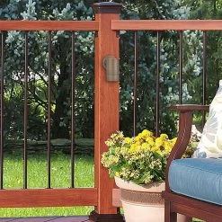 4" Deck / Step Brass Up Or Down Sconce - 12V LED Ready Landscape Fixture - Optional MR16 Bulb - 2700K / 3000K / 4000K / 6500K -Lighting Decoration Store wsr lrr installed 1 updated3