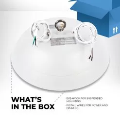 150W White LED Washdown High Bay - NSF Compliant - 19500 Lumens - 400W MH Equivalent - 5000K - Cool White -Lighting Decoration Store wud 50k200h 110whiteartboard5