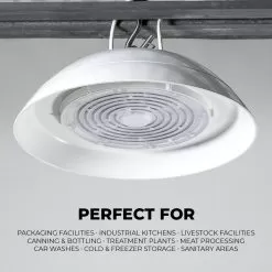 100W White LED Washdown High Bay - NSF Compliant - 13000 Lumens - 400W MH Equivalent - 5000K - Cool White -Lighting Decoration Store wud 50k200h 110whiteartboard8 1