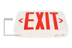 Green LED Exit Sign With Battery Backup - Single Or Double Face -Lighting Decoration Store xs x all included test button