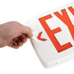 Green LED Exit Sign With Battery Backup - Single Or Double Face -Lighting Decoration Store xs x inserting arrows0