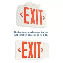 Green LED Exit Sign With Battery Backup - Single Or Double Face -Lighting Decoration Store xs x installation