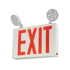 New York City Approved LED Exit Sign - Battery Backup - Adjustable Light Heads -Lighting Decoration Store xscs2 rw store