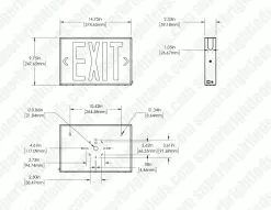 New York City Approved LED Exit Sign - Battery Backup - Steel Construction -Lighting Decoration Store xss r w