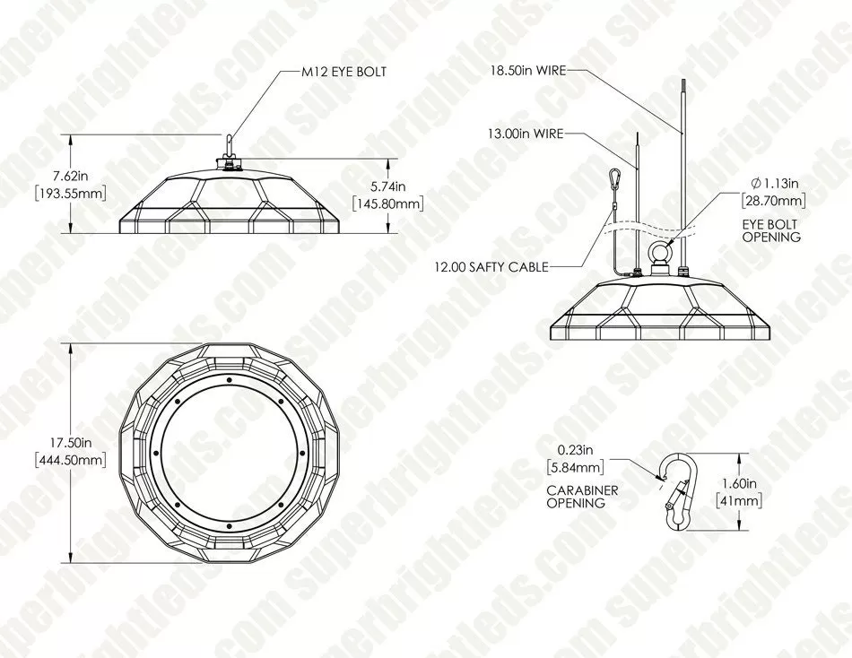 150W LED Wash Down High Bay - NSF Certified - 22500 Lumens - 400W MH Equivalent - 5000K 9 150W LED Wash Down High Bay - NSF Certified - 22500 Lumens - 400W MH Equivalent - 5000K - Image 9