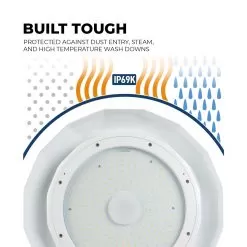 150W LED Wash Down High Bay - NSF Certified - 22500 Lumens - 400W MH Equivalent - 5000K 11 150W LED Wash Down High Bay - NSF Certified - 22500 Lumens - 400W MH Equivalent - 5000K -Lighting Decoration Store xsy hbdu150w 50ksv dncb r1 built tough