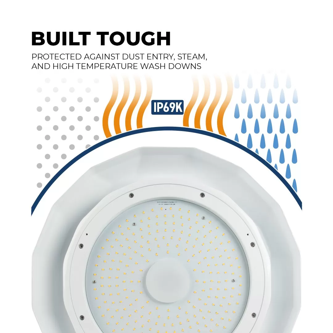 150W LED Wash Down High Bay - NSF Certified - 22500 Lumens - 400W MH Equivalent - 5000K 3 150W LED Wash Down High Bay - NSF Certified - 22500 Lumens - 400W MH Equivalent - 5000K - Image 3