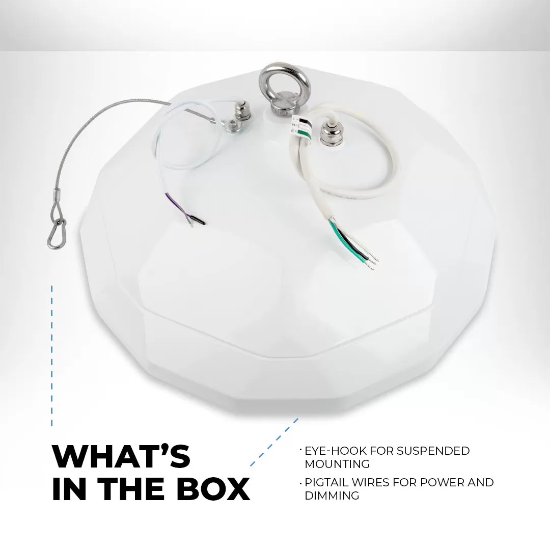 150W LED Wash Down High Bay - NSF Certified - 22500 Lumens - 400W MH Equivalent - 5000K 6 150W LED Wash Down High Bay - NSF Certified - 22500 Lumens - 400W MH Equivalent - 5000K - Image 6